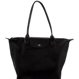 Elegant Black Tote Bag long champ